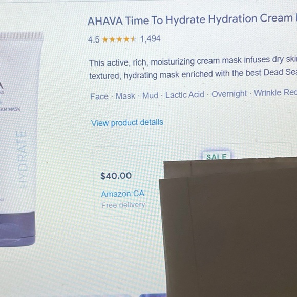 Ahava hydrating cream mask, Brand new in box - Picture 2 of 2